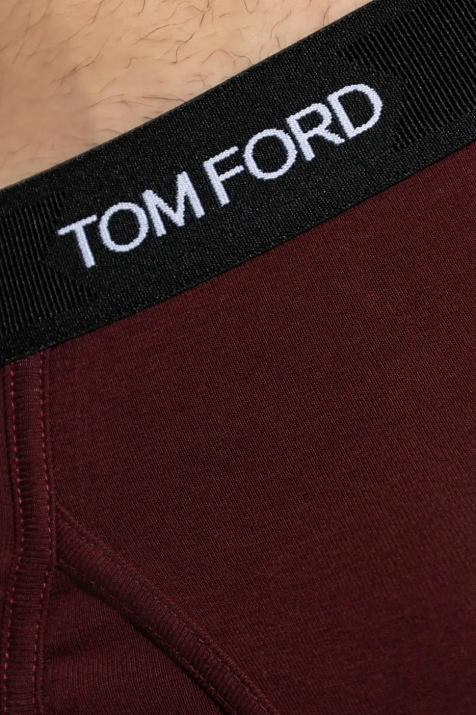 Tom Ford BURGUNDY Briefs with logo
