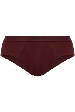 Tom Ford BURGUNDY Briefs with logo