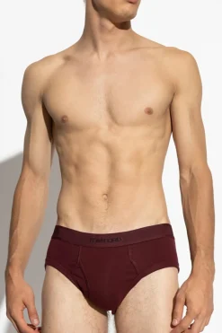 Tom Ford BURGUNDY Briefs with logo