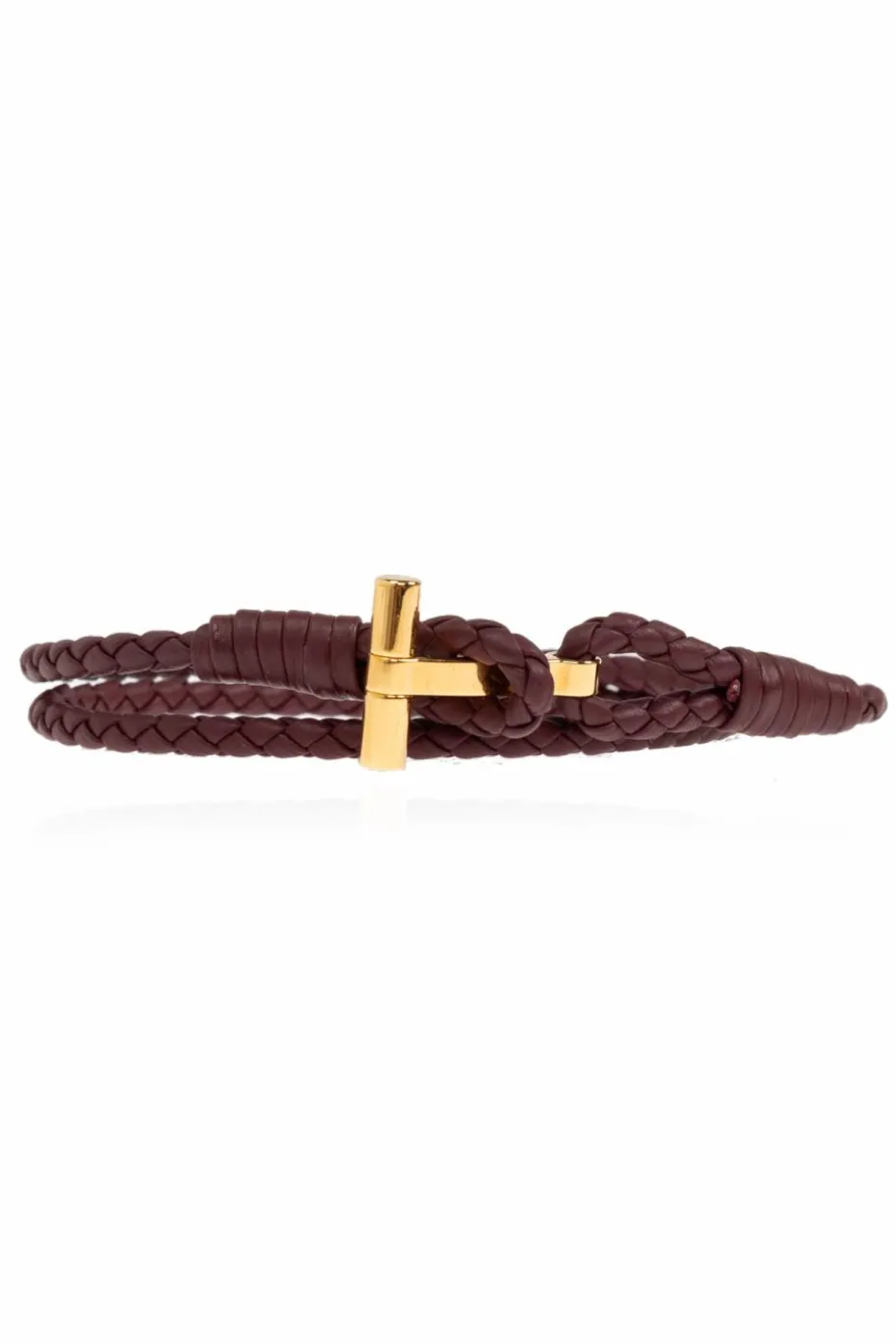 Tom Ford BURGUNDY Leather bracelet