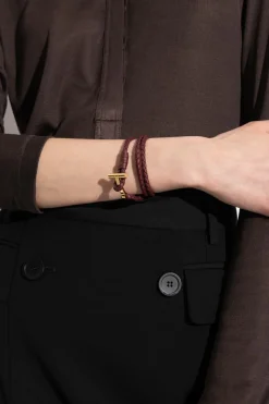 Tom Ford BURGUNDY Leather bracelet