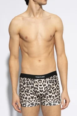 Tom Ford cream Boxers with animal pattern