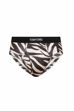 Tom Ford cream Briefs with logo