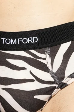 Tom Ford cream Briefs with logo