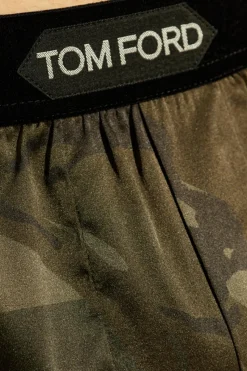 Tom Ford GREEN Satin boxers with logo