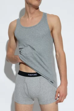 Tom Ford GREY Sleeveless T-shirt