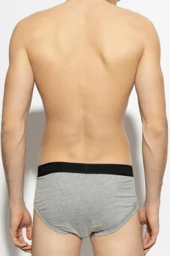 Tom Ford GREY Two-pack briefs with logo