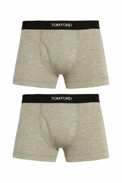 Tom Ford GREY Two-pack of boxers with logo