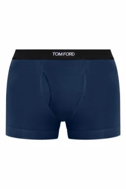 Tom Ford NAVY BLUE Boxers with logo