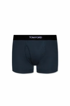 Tom Ford NAVY BLUE Boxers with logo
