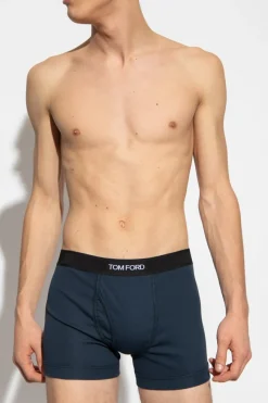 Tom Ford NAVY BLUE Boxers with logo