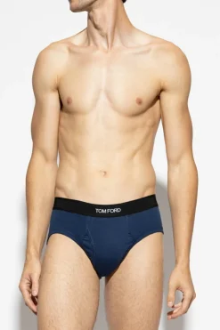 Tom Ford NAVY BLUE Briefs with logo