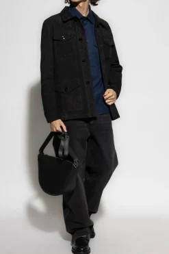 Tom Ford NAVY BLUE Cotton shirt with pockets