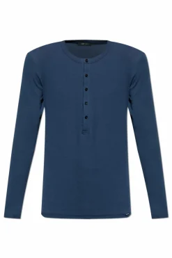 Tom Ford NAVY BLUE Long-sleeve underwear T-shirt