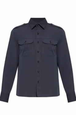 Tom Ford NAVY BLUE Shirt with Pockets