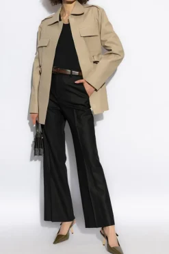 Tory Burch beige Jacket with waist belt