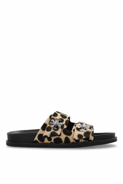 Tory Burch beige Leather slides