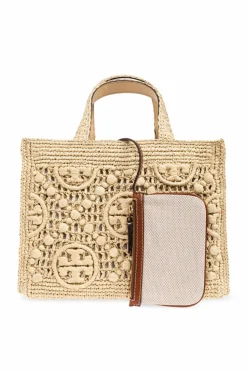 Tory Burch beige Shopper bag 'T Monogram'