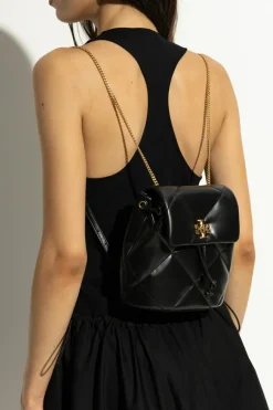 Tory Burch BLACK Backpack `Kira Diamond Small`