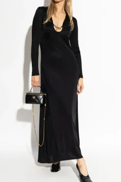 Tory Burch BLACK Dress with decorative appliqué
