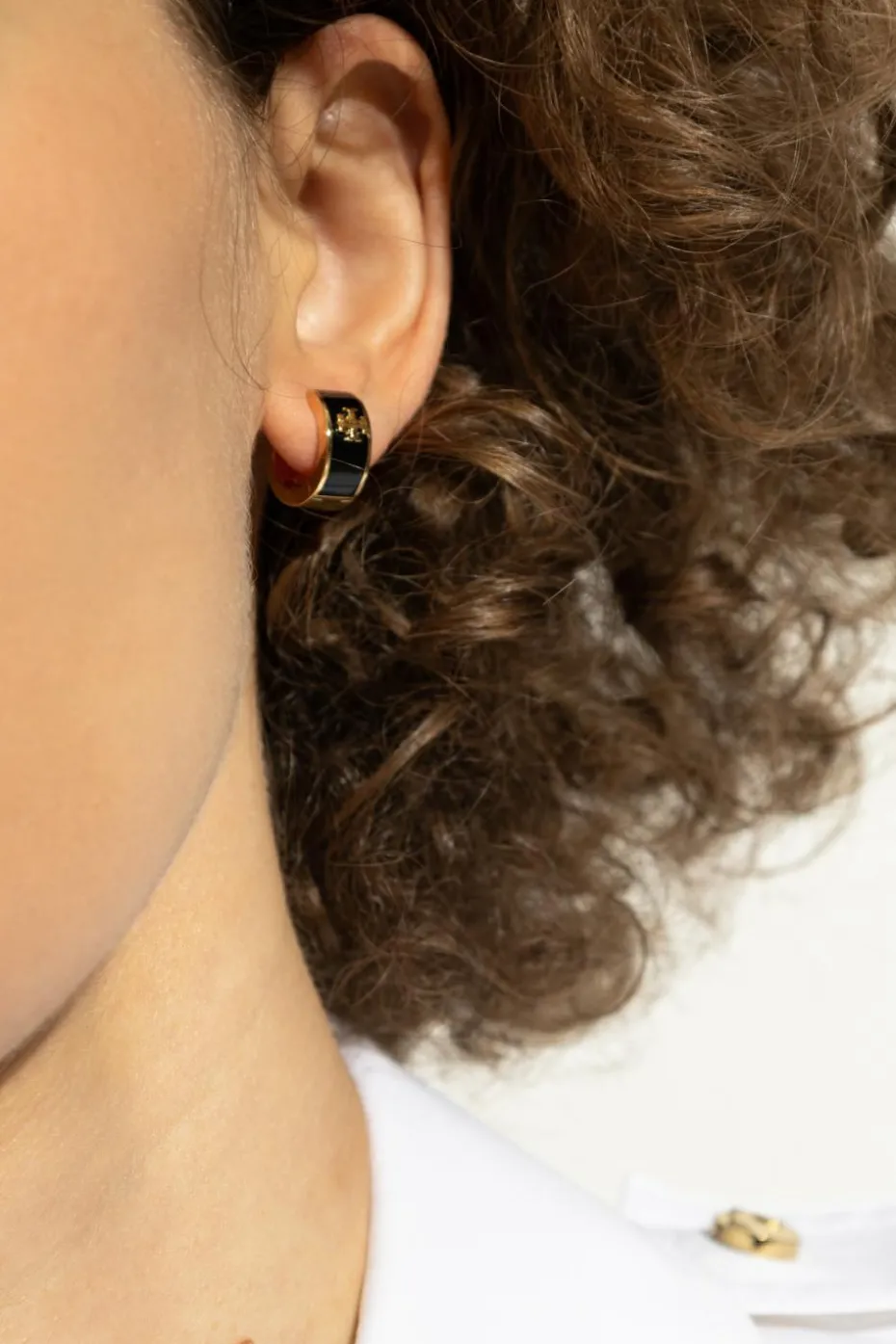 Tory Burch BLACK Earrings with logo
