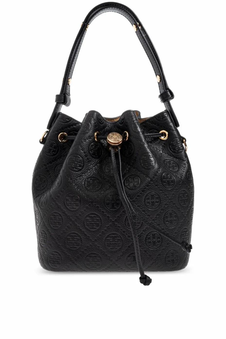 Tory Burch BLACK Handbag "T Monogram Pebble"