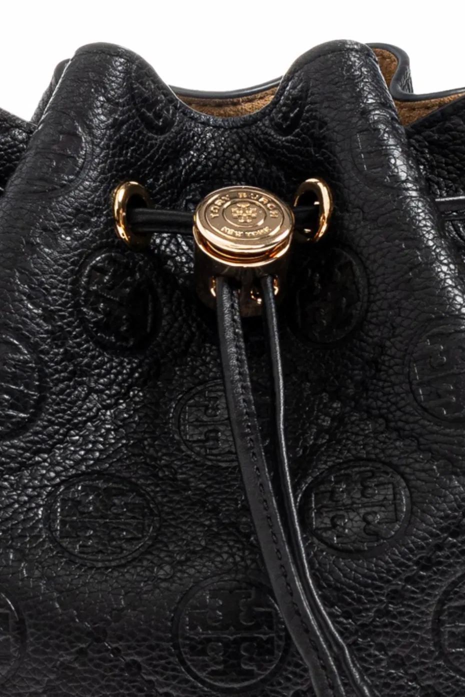 Tory Burch BLACK Handbag "T Monogram Pebble"