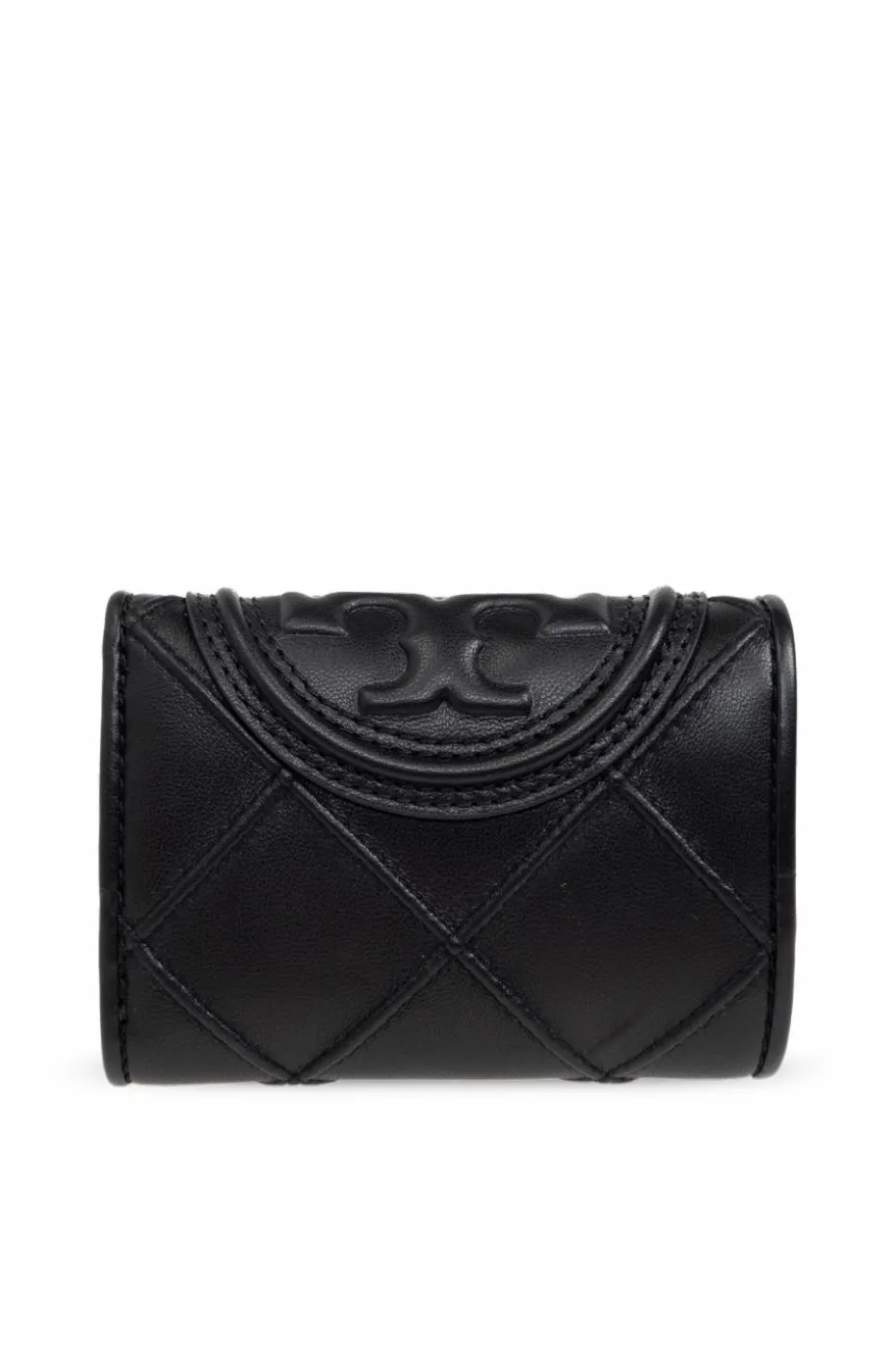 Tory Burch BLACK Leather wallet with logo