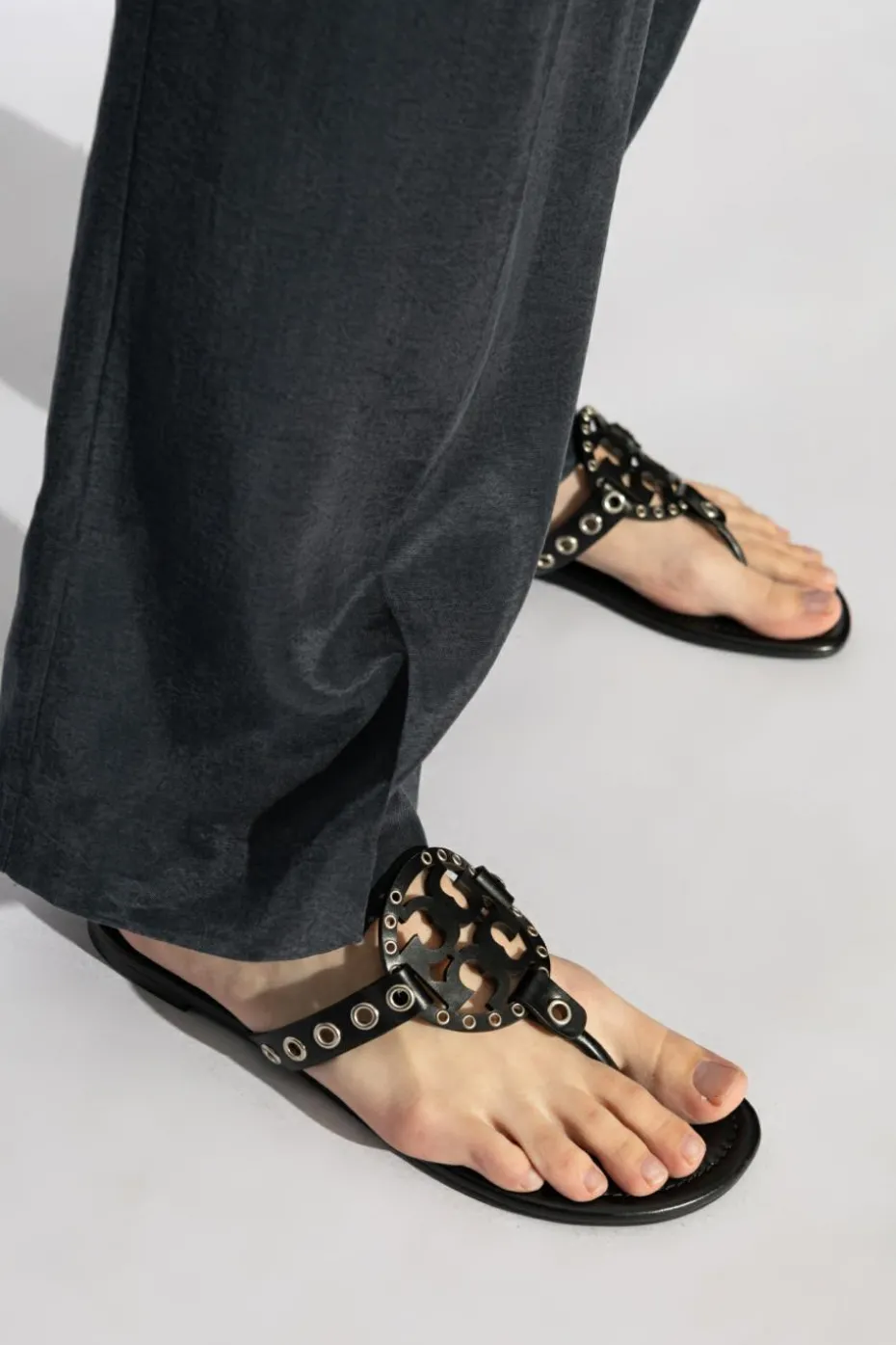 Tory Burch BLACK Leather slides Miller
