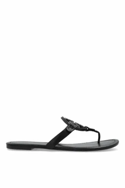 Tory Burch BLACK Leather Slides