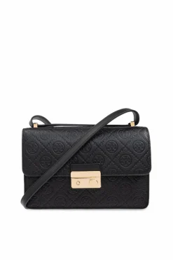 Tory Burch BLACK Shoulder bag 'T Monogram Pebble'