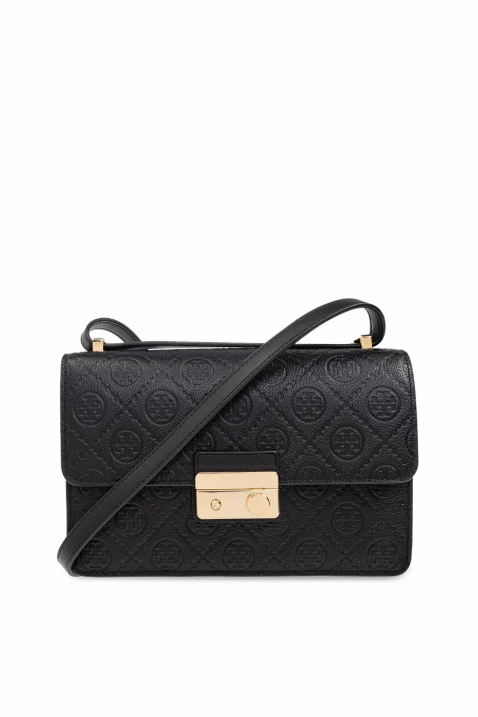 Tory Burch BLACK Shoulder bag 'T Monogram Pebble'