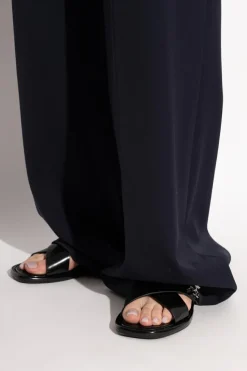 Tory Burch BLACK Slides T-Lock