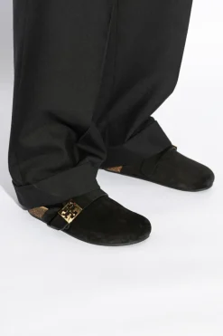 Tory Burch BLACK Suede slides Mellow