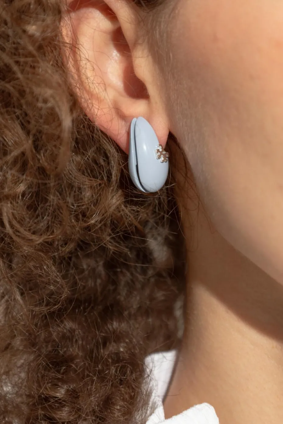 Tory Burch BLUE Earrings with logo
