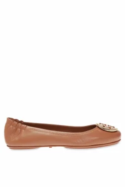 Tory Burch BROWN Leather ballet flats with logo