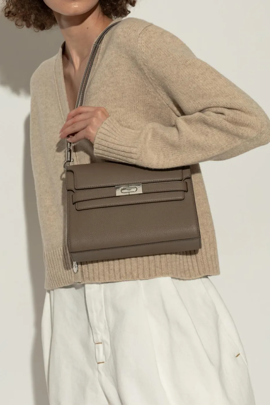 Tory Burch BROWN Shoulder Bag Lee Radziwill