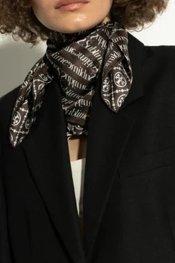 Tory Burch BROWN Silk scarf