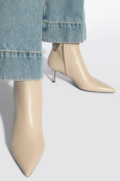 Tory Burch cream Ankle Boots Double T
