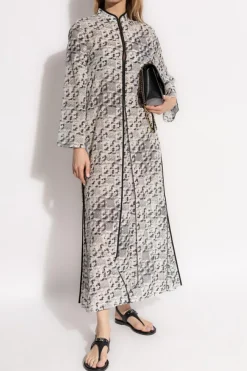 Tory Burch cream Dress with side slits
