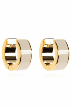 Tory Burch cream Earrings with logo