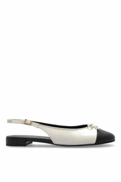 Tory Burch cream Leather Ballet Flats