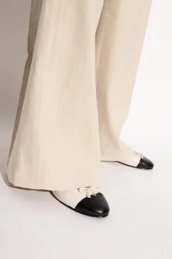 Tory Burch cream Leather Ballet Flats