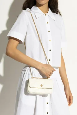 Tory Burch cream Shoulder bag `Kira Diamond Mini`