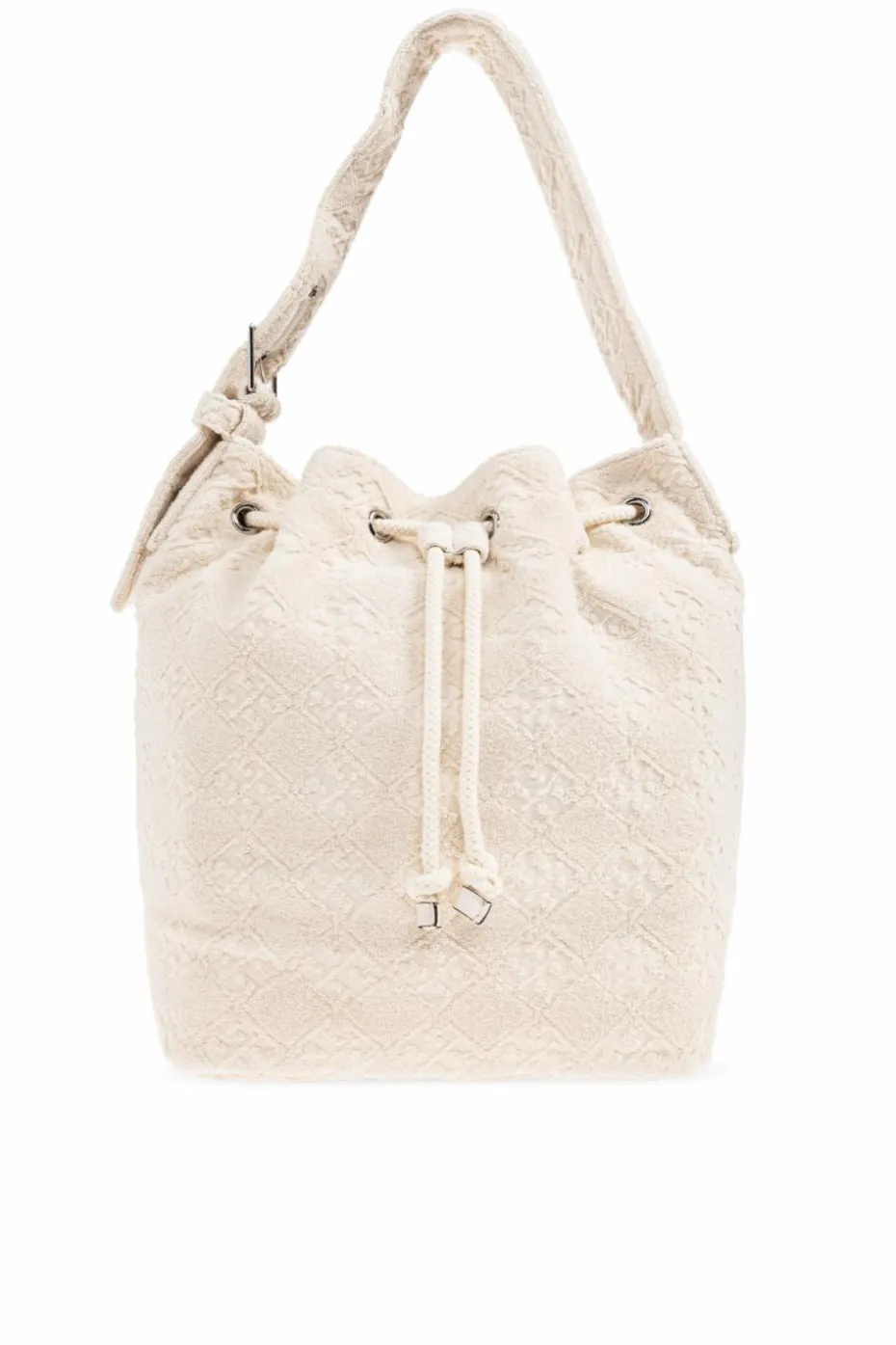 Tory Burch cream Shoulder bag "T-Monogram Terry"