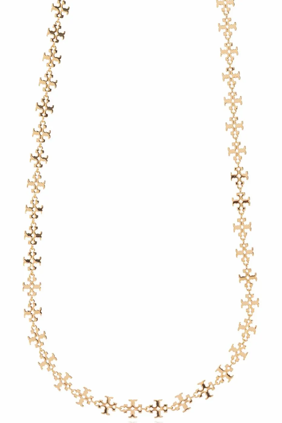 Tory Burch GOLD Brass necklace with logo