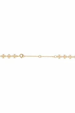Tory Burch GOLD Brass necklace with logo