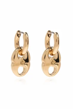 Tory Burch GOLD Earrings with engraved logo
