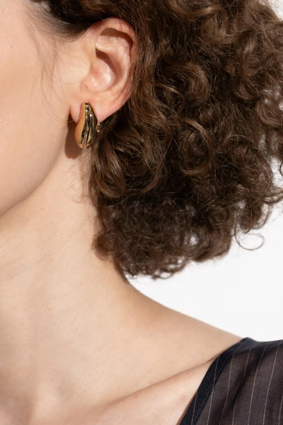 Tory Burch GOLD Earrings with embossed logo