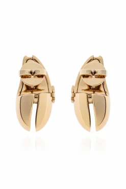 Tory Burch GOLD Earrings with embossed logo